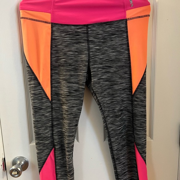 RBX Pants - RBX Pink and Orange Colorblock Leggings
